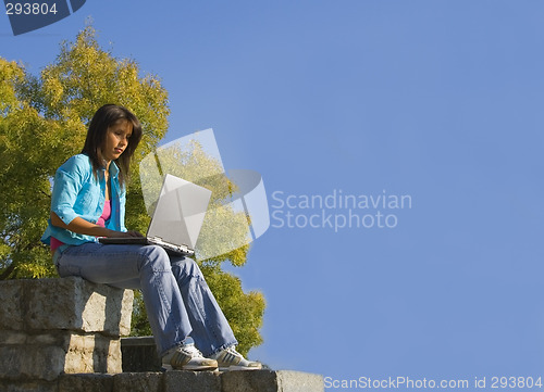 Image of Outdoor computer work