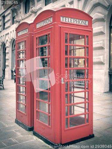 Image of Retro look London telephone box