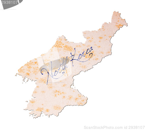 Image of Old paper with handwriting - North Korea