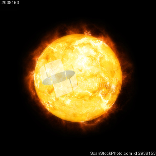 Image of detailed sun in space