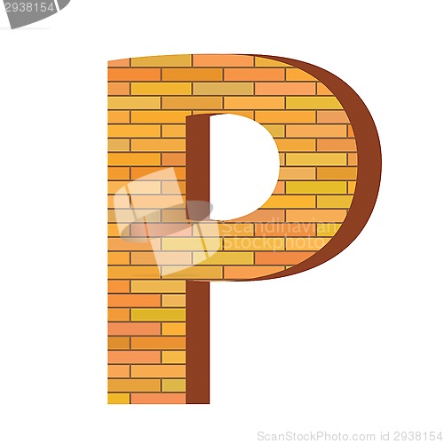 Image of brick letter P