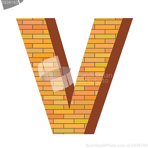 Image of brick letter V