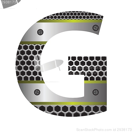 Image of perforated metal letter G