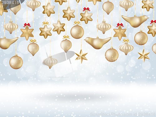 Image of Christmas bokeh poster with Tree. EPS 10