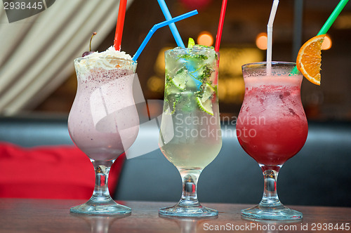 Image of three healthy nonalcoholic cocktails