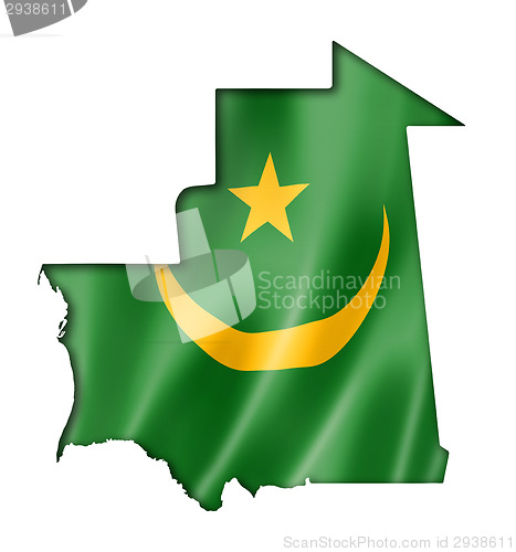 Image of Mauritania flag map