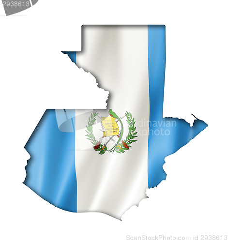 Image of Guatemalan flag map