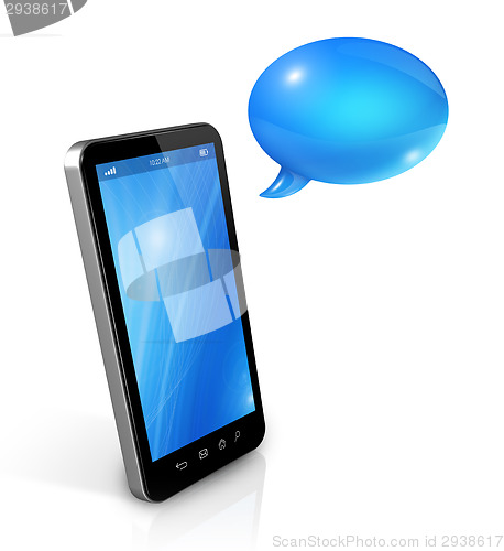 Image of Speech bubbles and mobile phone