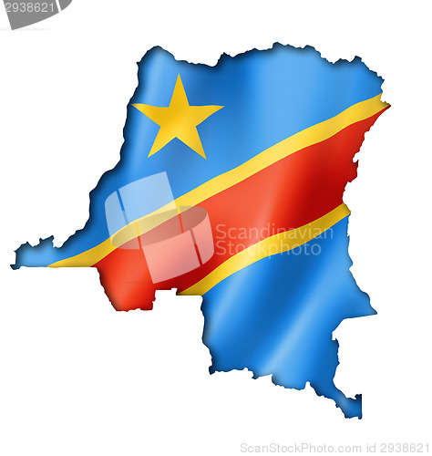 Image of Democratic Republic of the Congo flag map