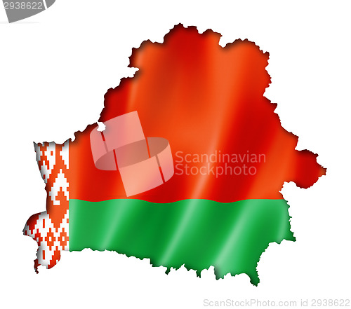 Image of Belarus flag map