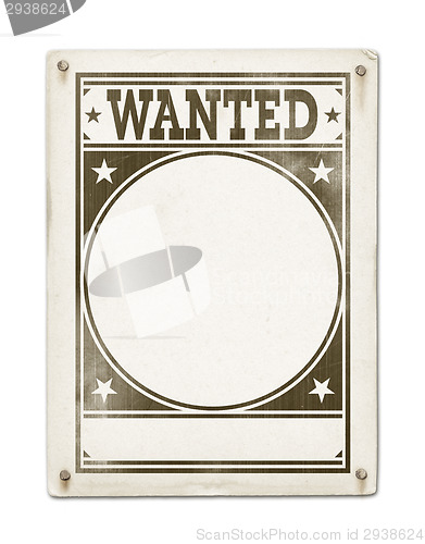 Image of Wanted poster isolated on white