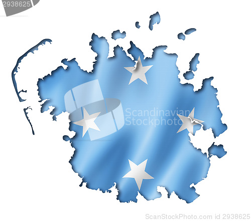 Image of Micronesian flag map