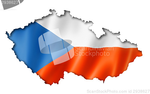 Image of Czech flag map