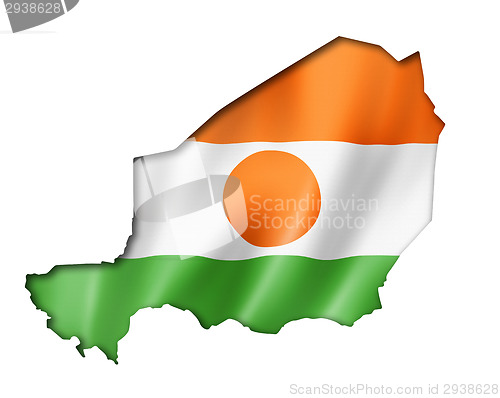 Image of Niger flag map