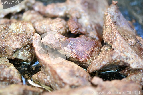 Image of Close up cooked chicken liver