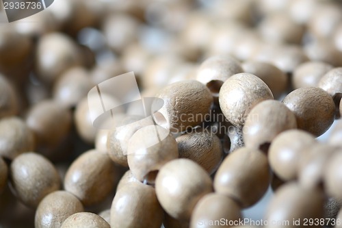 Image of Traditional indian rosary for meditation, close up