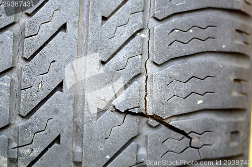 Image of old car tires background