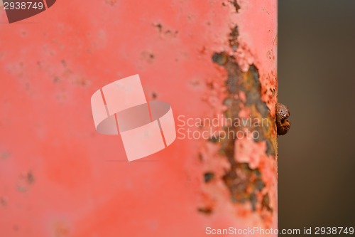 Image of Industrial metallic pipeline joint with bolts