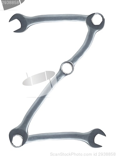 Image of letter Z made of spanners