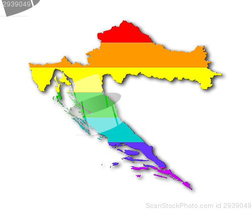 Image of Rainbow flag pattern - Croatia