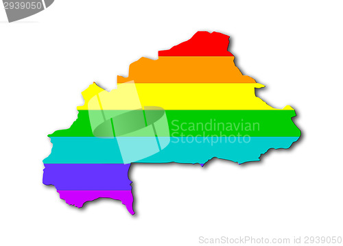 Image of Rainbow flag pattern - Burkina Faso