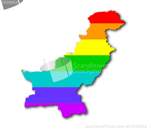 Image of Rainbow flag pattern - Pakistan