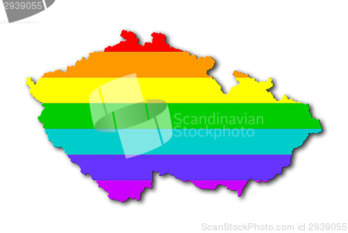 Image of Rainbow flag pattern - Czech Republic