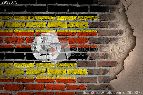 Image of Dark brick wall with plaster - Uganda