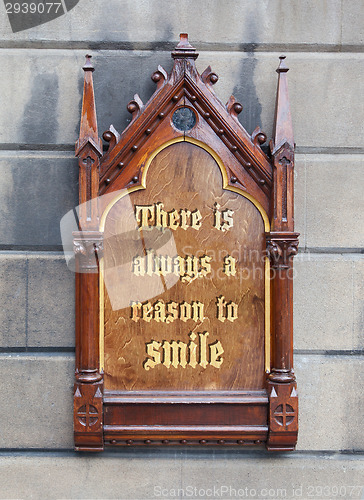 Image of Decorative wooden sign - There is always a reason to smile