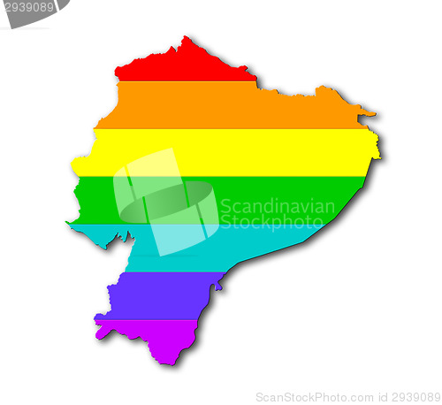 Image of Rainbow flag pattern - Ecuador