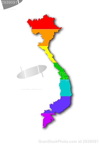 Image of Rainbow flag pattern - Vietnam