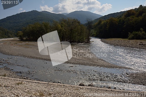 Image of mountain river in the daylight