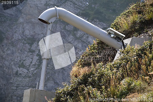 Image of Avalanche canon on the top of moiuntain