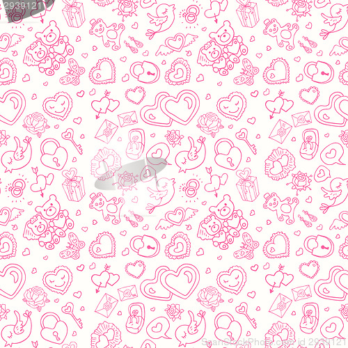 Image of Seamless wedding patterns.