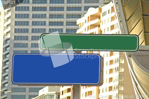 Image of empty city signs