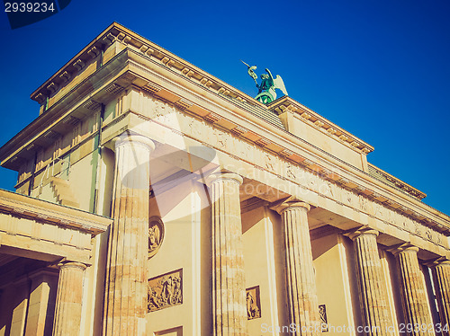 Image of Retro look Brandenburger Tor Berlin