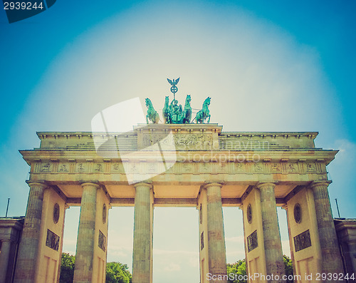 Image of Retro look Brandenburger Tor Berlin