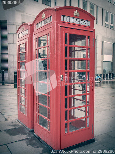 Image of Retro look London telephone box