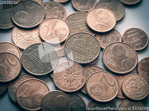 Image of Retro look Euro coins