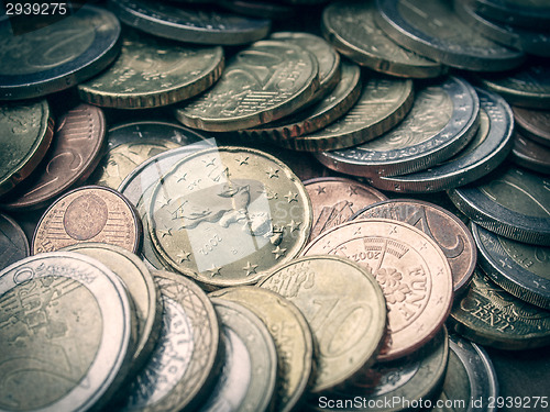 Image of Retro look Euro coins