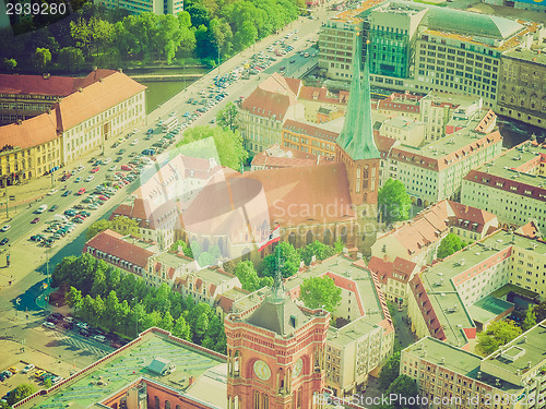 Image of Retro look Berlin aerial view