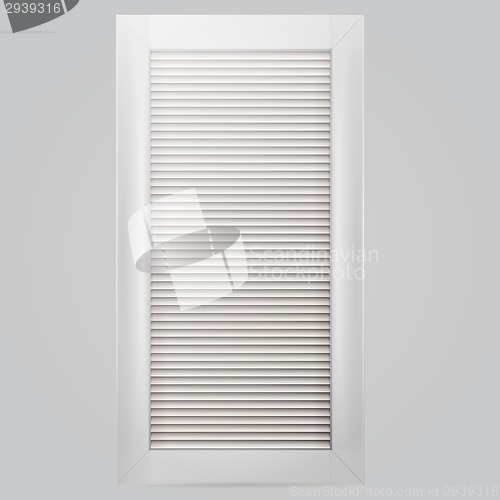 Image of Vector illustration of white window shutter