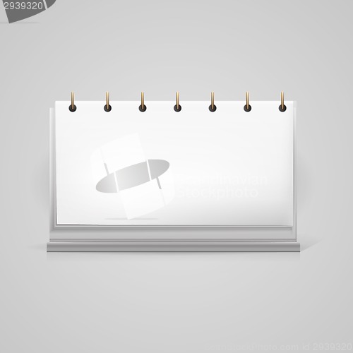 Image of Vector illustration of blank desk calendar mock-up