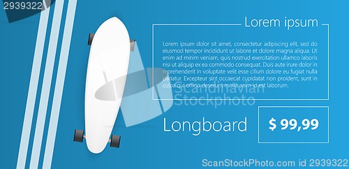 Image of Vector ad layout for longboard