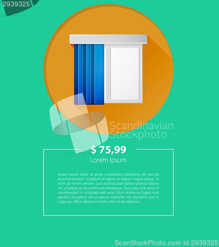 Image of Vector ad layout for window louvers