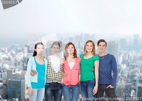 Image of group of smiling students standing