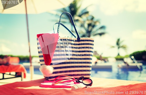 Image of close up of summer accessories