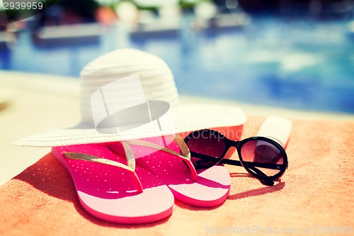 Image of close up of summer accessories