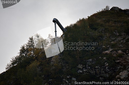 Image of Avalanche canon on the mountain