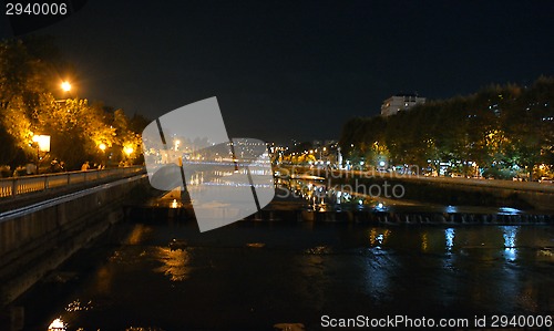 Image of Sochi river at night